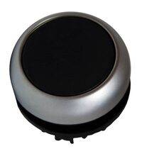 Buton comanda Schrack, cu retinere, plat, negru, MM216613