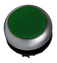 Buton comanda Schrack, cu retinere, plat, verde, MM216619