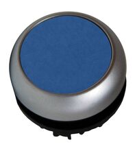 Buton comanda Schrack, cu retinere, plat cu indicator luminos, albastru, MM216952