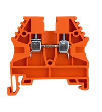 Clema sir fixare pe sina DIN, portocaliu, 2.5mmp, AVK, Schrack, IK608012