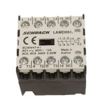Contactor mini Schrack, 24VDC, 5A, 3P, 3ND+1ND, LAMD0515