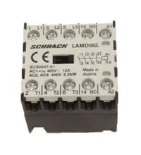 Contactor mini Schrack, 24VDC, 5A, 3P, 3ND+1NI, LAMD0525