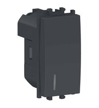 Intrerupator modular Schneider, negru, cu LED, 1M, Easy Styl, LMR1401003