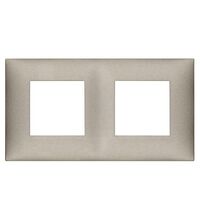 Rama decorativa aparataj modular Vimar, rectangulara, 2X2M, titaniu mat, NeveUp Metal, 09664.23