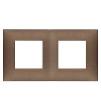 Rama decorativa aparataj modular Vimar, rectangulara, 2X2M, cupru mat, NeveUp Metal, 09664.24