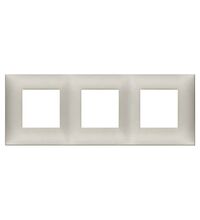Rama decorativa aparataj modular Vimar, rectangulara, 3X2M, nichel mat, NeveUp Metal, 09666.22