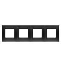 Rama decorativa aparataj modular Vimar, rectangulara, 4X2M, negru, NeveUp Glossy, 09668.04