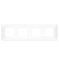 Rama decorativa aparataj modular Vimar, rectangulara, 4X2M, alb mat, NeveUp Matt, 09668.11