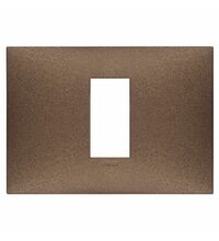 Rama decorativa aparataj modular Vimar, rectangulara, 1/3M, cupru mat, NeveUp Metal, 09671.24
