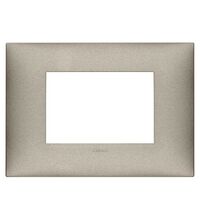 Rama decorativa aparataj modular Vimar, rectangulara, 3M, titaniu mat, NeveUp Metal, 09673.23