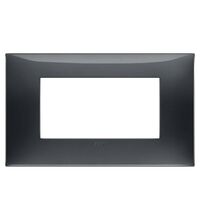 Rama decorativa aparataj modular Vimar, rectangulara, 4M, ardezie, NeveUp Glossy, 09674.03