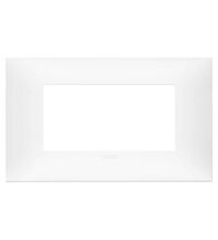 Rama decorativa aparataj modular Vimar, rectangulara, 4M, alb mat, NeveUp Matt, 09674.11