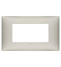 Rama decorativa aparataj modular Vimar, rectangulara, 4M, nichel mat, NeveUp Metal, 09674.22