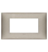 Rama decorativa aparataj modular Vimar, rectangulara, 4M, titaniu mat, NeveUp Metal, 09674.23