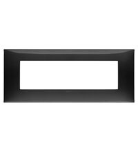 Rama decorativa aparataj modular Vimar, rectangulara, 7M, negru, NeveUp Glossy, 09677.04