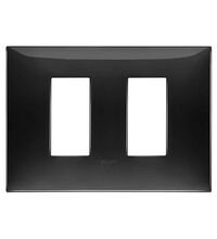 Rama decorativa aparataj modular Vimar, rectangulara, 2X1M, negru, NeveUp Glossy, 09679.04