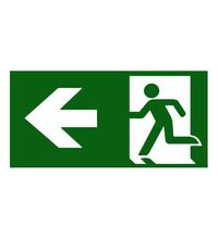 Indicator de emergenta, autocolant, Exit stanga, S-00802/LO, Olympia