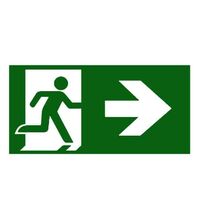 Indicator de emergenta, autocolant, Exit dreapta, S-10800/RO, Olympia