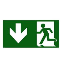 Indicator de emergenta, plexiglas, Exit jos, PL-88X/DLO, Olympia