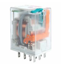 Releu intermediar Relpol, 11 pini fisabili, 110VAC, 10A, 3CO, cu LED, R3N-2013-23-5110-WTL
