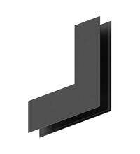 Element de conectare intermediar pentru sina, aplicat, negru, vertical, colt exterior, IP20, Braytron