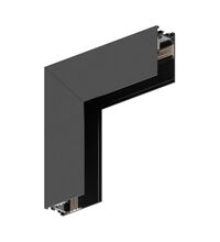 Element de conectare intermediar pentru sina, aplicat, negru, vertical, colt interior, IP20, Braytron
