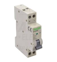 Siguranta automata (disjunctor) cu protectie diferentiala monofazica Tracon, 10A, 30mA, curba B, RCBO, tip AC, 6kA, EVOKEB1003