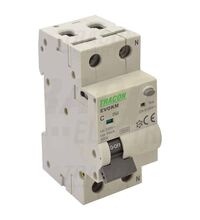 Siguranta automata (disjunctor) cu protectie diferentiala monofazica Tracon, 6A, 30mA, curba C, RCBO, tip AC, 6kA, EVOKM2C603