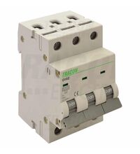 Siguranta automata (disjunctor) tripolara Tracon, 3P, 10A, curba C, 6kA, EVOZ3C10