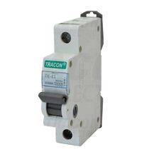 Siguranta automata (disjunctor) monopolara Tracon, 1P, 6A, curba B, 4.5kA, MB-1B-6