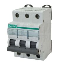 Siguranta automata (disjunctor) tripolara Tracon, 3P, 50A, curba C, 4.5kA, MB-3C-50