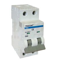 Siguranta automata (disjunctor) bipolara Tracon, 2P, 6A, curba C, 10kA, TDA-2C-6