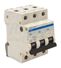 Siguranta automata (disjunctor) tripolara Tracon, 3P, 6A, curba B, 6kA, TDZ-3B-6