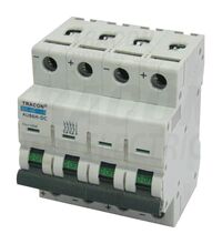Siguranta automata (disjunctor) tetrapolara Tracon, 4P, 20A, 6kA, DC-4C-20