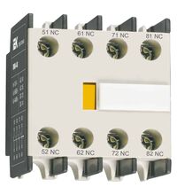 Contact auxiliar iEK, frontal, 4NI, pentru contactoare KMI, KPK10-04