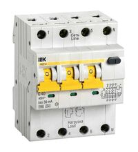 Siguranta automata (disjunctor) cu protectie diferentiala trifazica iEK, 40A, 30mA, RCCBs, tip AC, 6kA