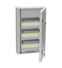 Dulap metalic cu plastroane PVC, 36 module, 3x12, aplicat, iEK, SCHR, IP54, cu usa mata