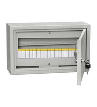 Dulap metalic cu plastroane PVC, 18 module, 1x18, aplicat, iEK, SCHR, IP31, cu usa mata