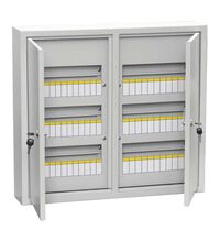 Dulap metalic cu plastroane PVC, 72 module, 3x24, aplicat, iEK, SCHR, IP31, cu usa mata