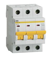 Disjunctor tripolar iEK, 3P, 10A, curba B, 4.5kA, MVA20