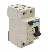 Siguranta automata (disjunctor) cu protectie diferentiala monofazica Tracon, 25A, 30mA, RCCB, tip AC, 6kA, TFV, TFV2-25030
