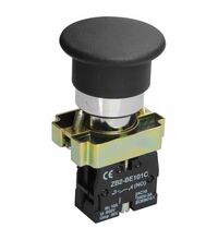 Buton comanda iEK, ciuperca cu revenire, negru, 1ND, D22, LAY5-BC21, BBG70-BC-K02