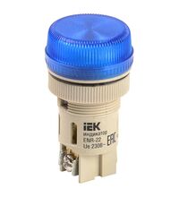 Lampa de semnalizare iEK, neon, albastru, 230VAC, D22, ENR-22, BLS40-ENR-K07