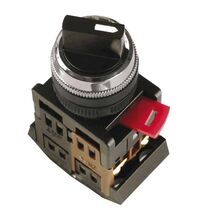 Buton comanda iEK, cu maneta scurta, "I-O'', negru, 1ND+1NI, D22, AC-22