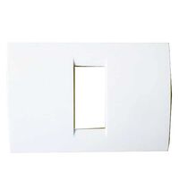 Rama decorativa aparataj modular Comtec, rectangulara, 1M, alb, Stil premium, MF0012-16090