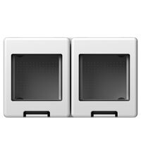 Doza de aparataj modular TEM, 4M, aplicata, alb, cu capac, IP55, Cubo, AQ22PW