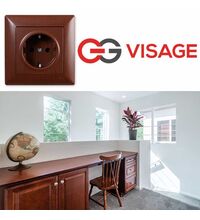 Priza 2P+E Günsan, incastrata, wenge, GG Visage, GU-VW.S