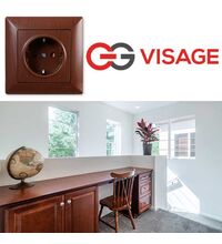 Priza 2P+E Günsan, protectie copii, incastrata, wenge, IP20
