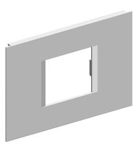 Rama decorativa 2/3M pentru canal cablu aluminiu TEM, 120x92mm, argintie