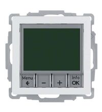 Mecanism termostat unitar Berker, digital, alb polar catifelat, Q1/Q3/Q7, 20446089